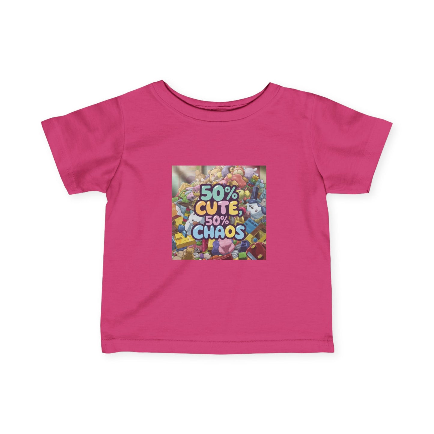 50% Cute, 50% Chaos Infant Tee – Adorable Baby Shirt for Playful Spirits